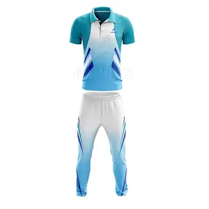 Nuevo uniforme de cricket superventas Logotipo de equipo personalizado e impresión de nombre uniforme de cricket al por mayor