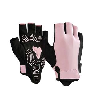 Gants de musculation en cuir pour hommes, demi-doigts, à lacets, avec grip antidérapant, options de logo et de couleur personnalisés - Product Image 4