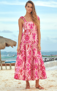 Vestido Largo de Verano para Mujer, Estilo Nuevo, Estampado Floral, Elegante, Sin Mangas, Largo hasta el Tobillo, Cintura Natural - Product Image 6