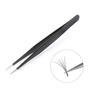 Ensemble de pinces d'extension de cils en acier inoxydable Volume Design à pointe pointue incurvée - Product Image 4