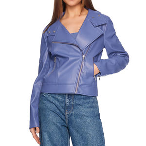 Veste de course en velours côtelé imprimée personnalisée pour femmes avec fermeture éclair Manches longues Véritable cuir Respirant Vêtement de bureau - Product Image 1