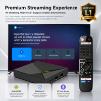 Boîtier Smart TV Q11 pour le streaming, Android 14, S905X4, 4G 32G, 8K, LAN 1000M, WIFI, BT, Widevine L1, 1 pièce MOQ, Logo personnalisé, Boîtier de gestion CMS