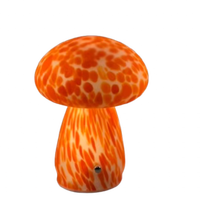 Lampe de table décorative LED sans fil rechargeable en verre moderne, forme champignon, commande tactile, type-C, lumière blanc chaud à intensité variable, sur batterie