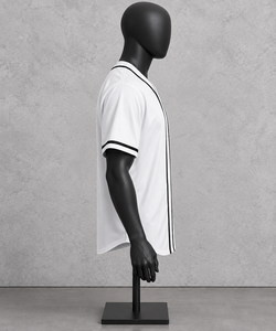 Camiseta de Béisbol Blanca con Cuello en V para Hombre y Mujer, Clásica, de Manga Corta, Diseño Sólido, Transpirable, para Uso Diario, Informal, Entrenamiento y Deporte - Product Image 3