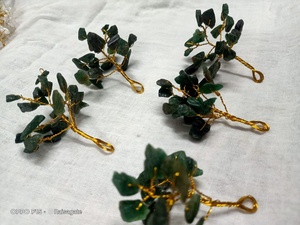 <b>Small</b> Green Jade Crystal Tree Handmade Gemstone Bonsai Lucky Feng Shui Money Tree Home <b>Office</b> <b>Table</b> Decor Gift Wholesale - Product Image 3
