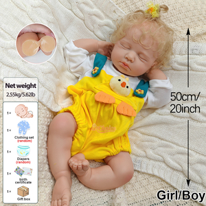 ตุ๊กตาซิลิโคนแบบเต็มตัวขนาด 20 นิ้ว (50 ซม.) แบบเปิดปากได้ ทำจากวัสดุซิลิโคนเนื้อนุ่มเหมือนจริง พร้อมผมสีบลอนด์ รุ่น <span class=keywords><strong>LouLou</strong></span> เหมือนทารกแรกเกิด ของเล่นเด็กผู้หญิง - Product Image 5