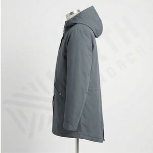 Vestes parka pour hommes sur mesure OEM, vente en gros, manteaux utilitaires à capuche vierges, rembourrage en coton, thermique, chaud, hiver, extérieur - Product Image 3