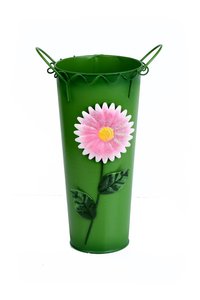 Florero de Metal pintado a mano, cubos/jarrón verde (macetas y jardineras, decoración del hogar, artículo de regalo) - Product Image 3