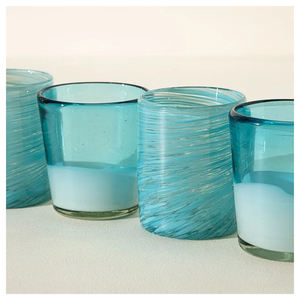 Vasos Aqua Swirl al por Mayor, Vasos de Vidrio Coloridos Hechos a Mano con Remolinos para Bebidas - Product Image 6