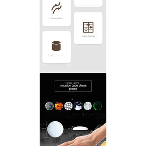 Échiquier portable pliable en cuir avec pièces d'échecs en résine, jeu de Gomoku pour enfants, plateau de Weiqi Go en plastique - Product Image 5