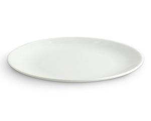 Assiettes en porcelaine Assiettes à dîner de forme ovale 21 cm utilisées pour servir les pâtes à manger et les collations Assiette blanche Lot de 1 vaisselle - Product Image 3