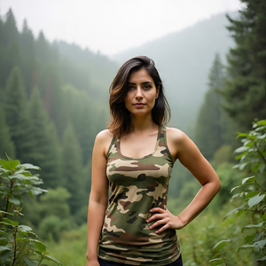 <b>Women</b> Sleeveless Fitness Camouflage <b>Tank</b> <b>Tops</b> Yoga Fitness Wear Exercise Sublimation Camouflage <b>Tank</b> <b>Tops</b> Ladies - Product Image 3