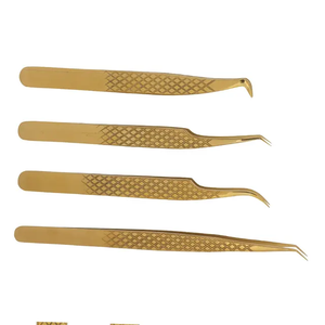 Pince à cils à pointe en fibre 75 degrés Volume droit Pince à épiler d'extension de cils Mince Mince Tenue forte Marque privée OEM - Product Image 5