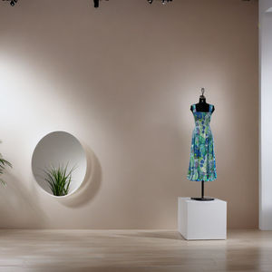 Robe mi-longue en rayonne à imprimé floral sans manches de style Boho pour femmes vêtements de plage décontractés modernes pour l'été produit des robes décontractées producteur - Product Image 1