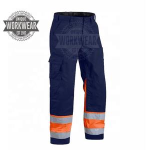 Pantalones de Trabajo de Seguridad Reflectantes de Dos Tonos, Impresión Personalizada, Poliéster/Algodón, Transpirables, Cómodos, Certificación CE, Unisex - Product Image 3