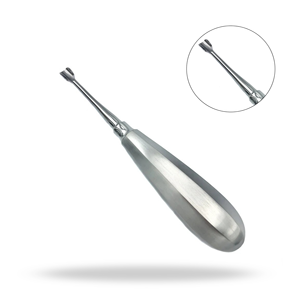 Élévateur dentaire chirurgical à pointe d'aile de 8 mm, grande poignée 505, pour extraction dentaire et élévation radiculaire - Product Image 1