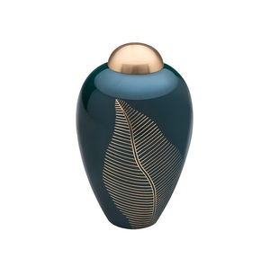Urne souvenir en métal en laiton argenté Design d'ailes d'angle de gardien Urne adulte en gros Urne funéraire en laiton de qualité supérieure - Product Image 4