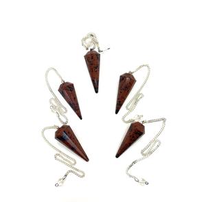 Vente en gros chaude belle obsidienne en acajou pierre précieuse pendule outil de radiesthésie pour la mise à la terre et la protection - Product Image 5