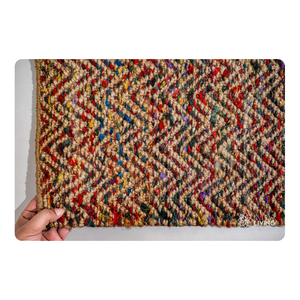 Tapis en jute tissé à la main en fibres naturelles multicolores pour la décoration intérieure, le salon ou la chambre à coucher, approvisionnement en vrac, revêtement de sol en gros - Product Image 2