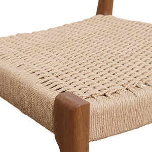 Premium Solid Wood Rattan Dining <b>Chair</b> with Handcrafted Cane Weaving, Elegant Natural Style <b>Chair</b> for High End Restaurant - Product Image 6