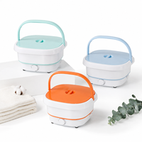 Lave-linge compact pliable portable de 1 kg, mini lave-linge pour sous-vêtements, culottes, chaussettes, vêtements de bébé, voyage, dortoir