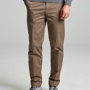 กางเกงชิโน่ผู้ชายทรงสลิมฟิต ผ้าสเตรช ใส่สบาย เหมาะสำหรับธุรกิจและลำลอง น้ำหนักเบา - Product Image 1