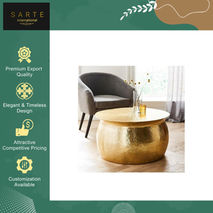 โต๊ะกาแฟทองเหลืองคุณภาพสูงทันสมัยจากโรงงานโดยตรง โต๊ะกลางโลหะสีทอง/โรสโกลด์ ทนทาน เป็นมิตรกับสิ่งแวดล้อม สำหรับห้องนั่งเล่น - Product Image 2