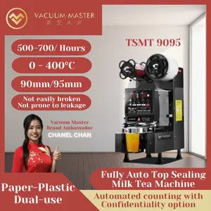 Highly Satisfied Quality TSMT 9095 Vertical Type Cup Sealer Machine (L) 25cm x (W) 40cm x (H) 64cm Dimension For Restaurant Use