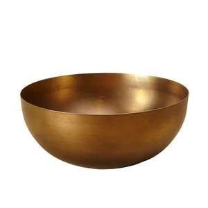 Tazón de Servir Redondo de Aluminio Estilo Americano, Hecho a Mano, Pulido, Dorado, Decorativo para Fiestas en Casa, Venta Caliente - Product Image 5