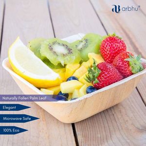 Bols et assiettes jetables en feuille de palmier 100% naturels de qualité supérieure Vaisselle et vaisselle personnalisables les plus vendues pour les fêtes - Product Image 2