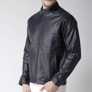 เสื้อแจ็คเก็ตหนังผู้ชายคุณภาพสูง คอตั้ง สีสั่งทำได้ ไซส์ใหญ่ ลายฤดูหนาว ซิปมาตรฐาน ระบายอากาศ แห้งเร็ว - Product Image 3