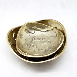 Bols à chocolat en aluminium texturé or Set de service métallique décoratif pour mariage et hôtels - Product Image 1