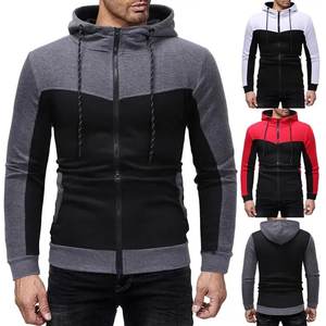 Chándales personalizados de invierno para hombre, chándales de algodón ajustados lisos con estampado de retazos a la moda para correr - Product Image 6