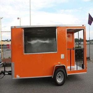 Remorque de porche de barbecue de concession fermée de remorque de nourriture mobile robuste 6x14 pour les affaires en plein air - Product Image 1