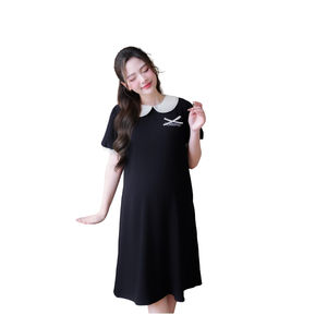 High Quality Anti-Shrink Maternity Dress Summer Use V1092 Vietnam Short Sleeve Sweat-Absorbent Soft Comfortable Fabric ODM - Product Image 1