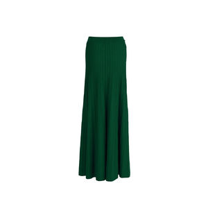 Jupe crayon en tricot respirant vert avec imprimé à pois - Product Image 3
