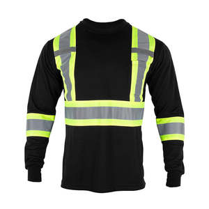 Camisa de Seguridad Reflectante Transpirable de Malla Clase 1 2, Ropa de Manga Larga de Alta Visibilidad con Material Reflectante - Product Image 1