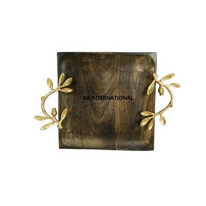 Look Royal Design Unique Forme Personnalisée Plateau De Service En Bois Dîner Vaisselle De Table Plateaux En Bois De Service Alimentaire - Product Image 1