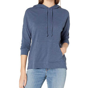 Sweat à capuche oversize pour femme, qualité supérieure, tissu 100% coton, coupe-vent, écologique, service OEM, dernier design tendance - Product Image 1