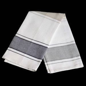 Serviettes de cuisine en coton 100% de qualité douce, à rayures teintes en fil, tissées, séchage rapide, en provenance d'Inde, vente en gros - Product Image 4