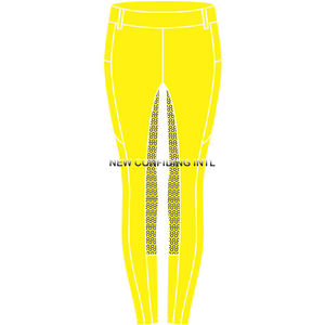 Culotte d'équitation à siège complet Leggings de cheval en silicone Vêtements équestres Collants d'équitation taille haute avec poches pour téléphone intelligent - Product Image 2