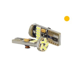 Lampadina a Led Canbus T10 W5W 15 Smd 4014 arancione ambra senza errore luci di controllo 12V senza polarità per indicatori laterali-auto e - Product Image 1
