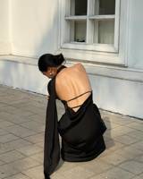 Robe longue en soie dos nu sans manches pour femmes, élégante, d'été, dos nu, tissée écologique, grande taille, décontractée, teinte unie