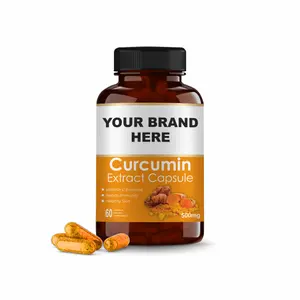 Cápsula de extracto de curcumina natural 100% | Calidad Premium | Cúrcuma | Producto para el cuidado de la salud para compra a granel