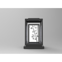 DNT.002.02 Lampe solaire LED de jardin haut de gamme 30W RGBW, corps en aluminium, lumière blanc chaud, contrôle par capteur, durée de vie de 50000 heures, certifiée