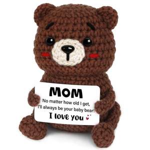 Handmade Crochet Teddy <b>Bear</b> Soft Plush Stuffed Toy <b>Cute</b> Knitted Animal Doll Gift for Kids and Home Decoration - Product Image 5