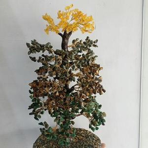 Sculpture d'arbre en pierres précieuses faites à la main, 1000 jetons aimantés pour l'argent, finition au toucher réel, inspiré de la magie des fées, Reiki, Feng Shui, amour, anti-anxiété - Product Image 3