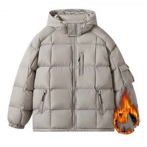 High Quality Men's Winter Outdoor Puffer <b>Jacket</b> Thick <b>Camo</b> Bubble Hood Windbreaker Custom Logo Front High Street Style-Wholesale - Product Image 3