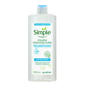 Taille régulière nettoyage en profondeur démaquillant (UK) 400ML BOOST SIMPLE MICELLAR eau nettoyante pour peau sensible