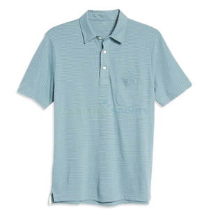 เสื้อยืดสำหรับผู้ชายเสื้อโปโลผ้าฝ้ายแขนสั้นแห้งเร็วเสื้อยืดกีฬากอล์ฟแบบเรียบ100% - Product Image 4